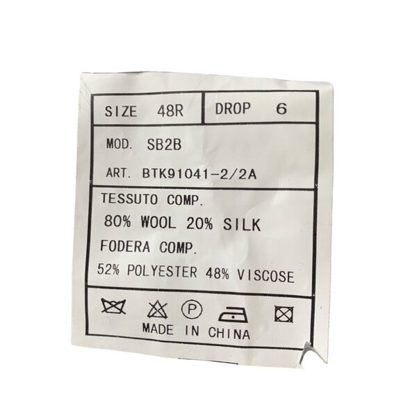 48R Lazarou Collezioni Mens SB2B Suit Seperate Jacket Wool Silk Modern Fit - Picture 5 of 7